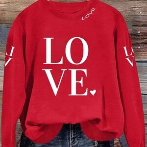 Red LOVE Long Sleeve Shirt